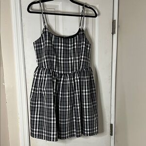 Forever 21 Black and White Plaid Mini Dress